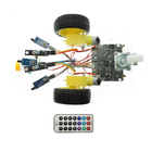 کیت ربات اتومبیل 7V-12V Arduino خط ردیابی کنترل آتش از راه دور مادون قرمز ضد آتش