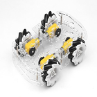 4WD پلاستیکی چرخ شفاف اتومبیل شاسی هوشمند کیت برای Mecanum