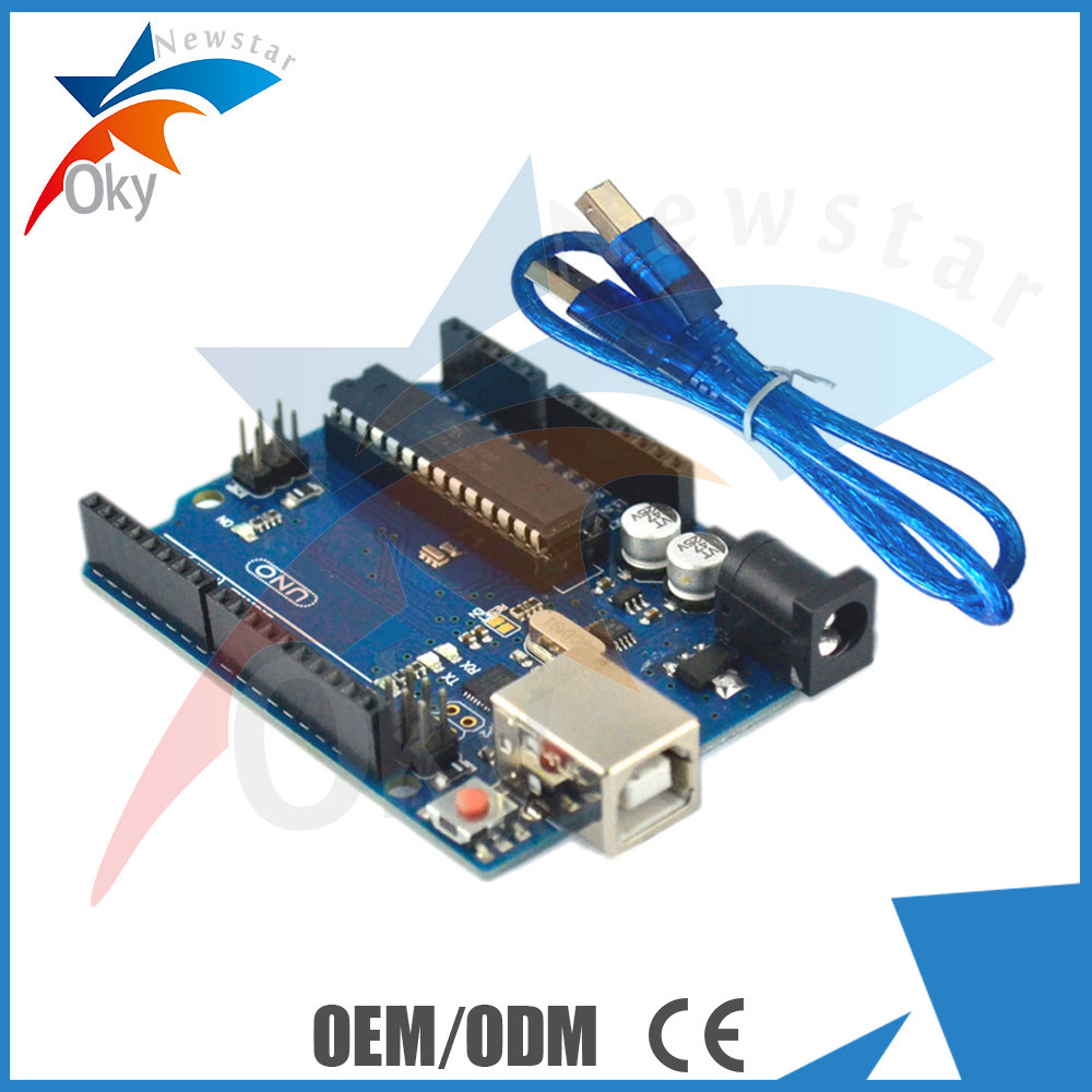 UNO R3 هیئت مدیره توسعه برای Arduino، Cnc ATmega328P ATmega16U2 کابل USB
