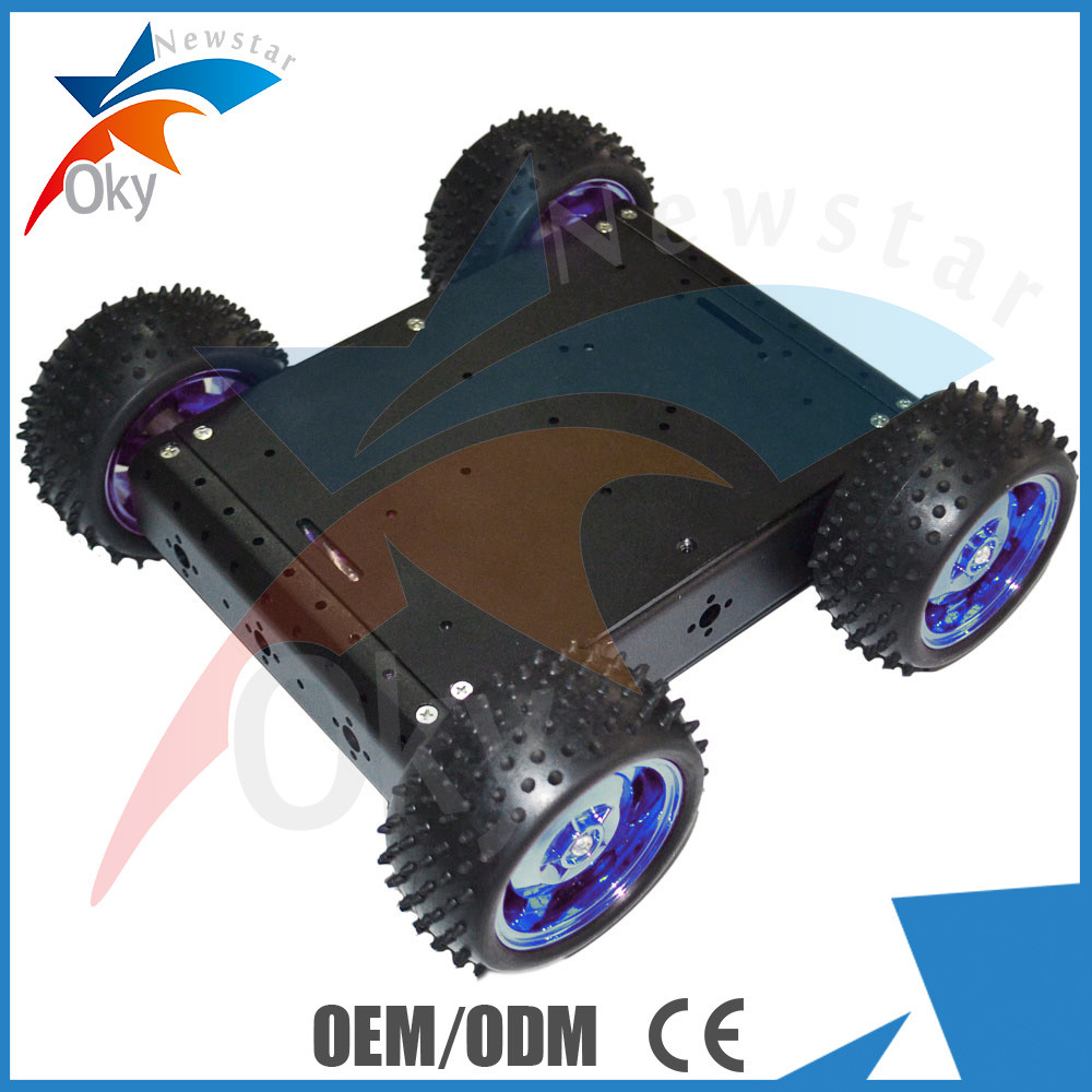 RC ماشین دای کیت ربات 4WD درایو آلومینیومی الکتریکی ماشین هوشمند اتومبیل ربات بستر های نرم افزاری