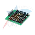 8 پین 16 صفحه کلید PCB 4 × 4 ماژول ماتریس نقطه برای آداویو MCU / AVR / ARM