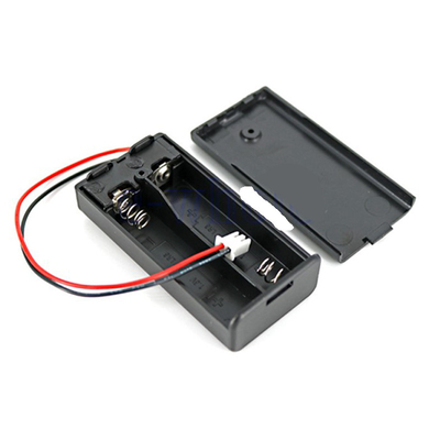 XH2.54 اتصال دو جعبه نگهدارنده باتری 18650 با پوشش