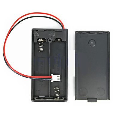 XH2.54 اتصال دو جعبه نگهدارنده باتری 18650 با پوشش