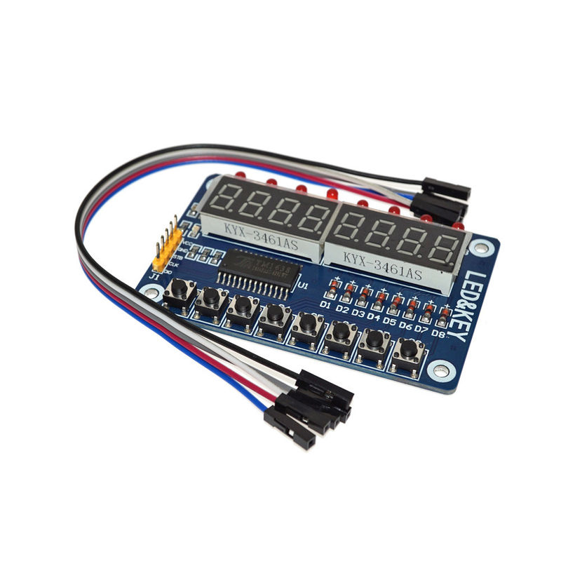 خروجی کارخانه DC 12V 8 بیت دیجیتال LED لوله Arduino ماژول سنسور 8 بیت TM1638 ماژول صفحه نمایش کلیدی
